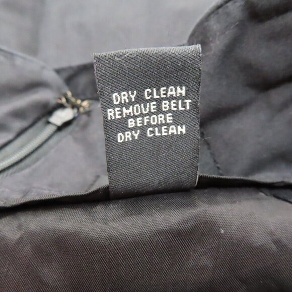 Valerie Stevens 10P Petite 10 Double Skinny Belt Black Pencil Straight Skirt - Picture 8 of 9